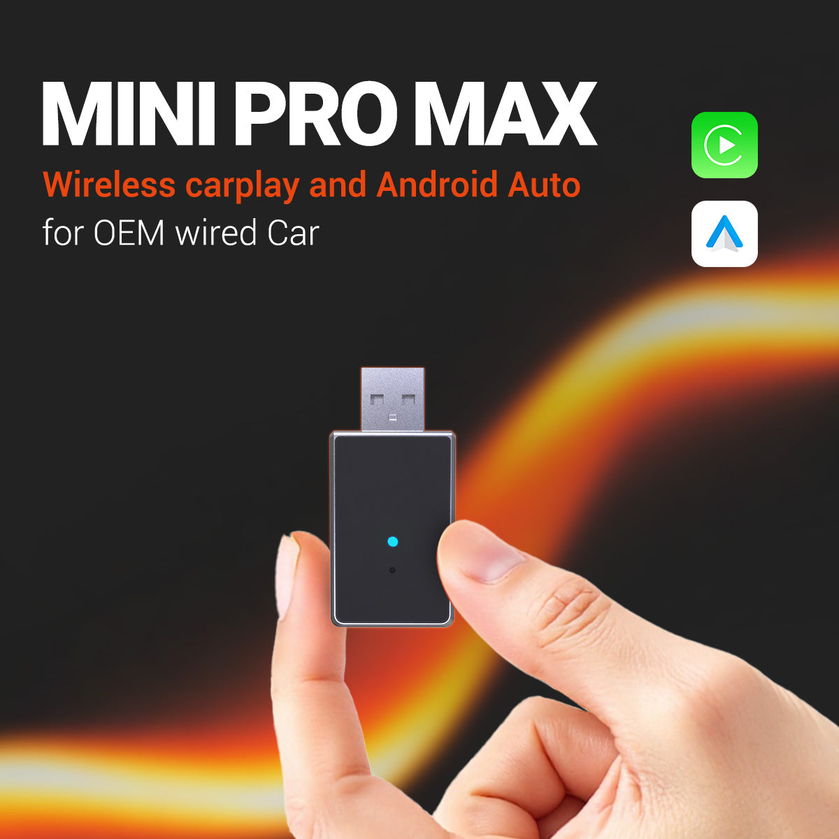 Mini Pro Max A Wireless CarPlay/Android Auto Adapter