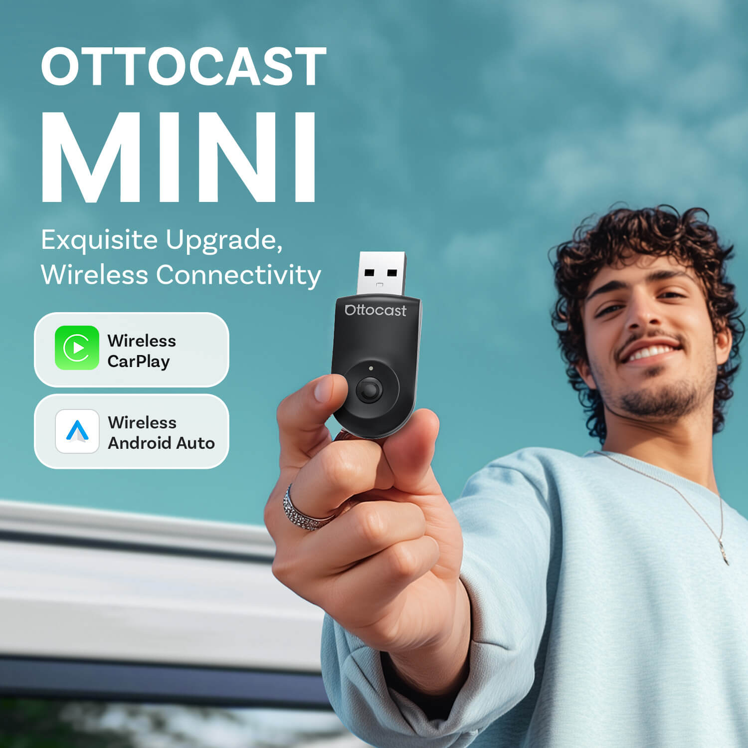 Mini AI Wireless CarPlay/Android Auto Adapter